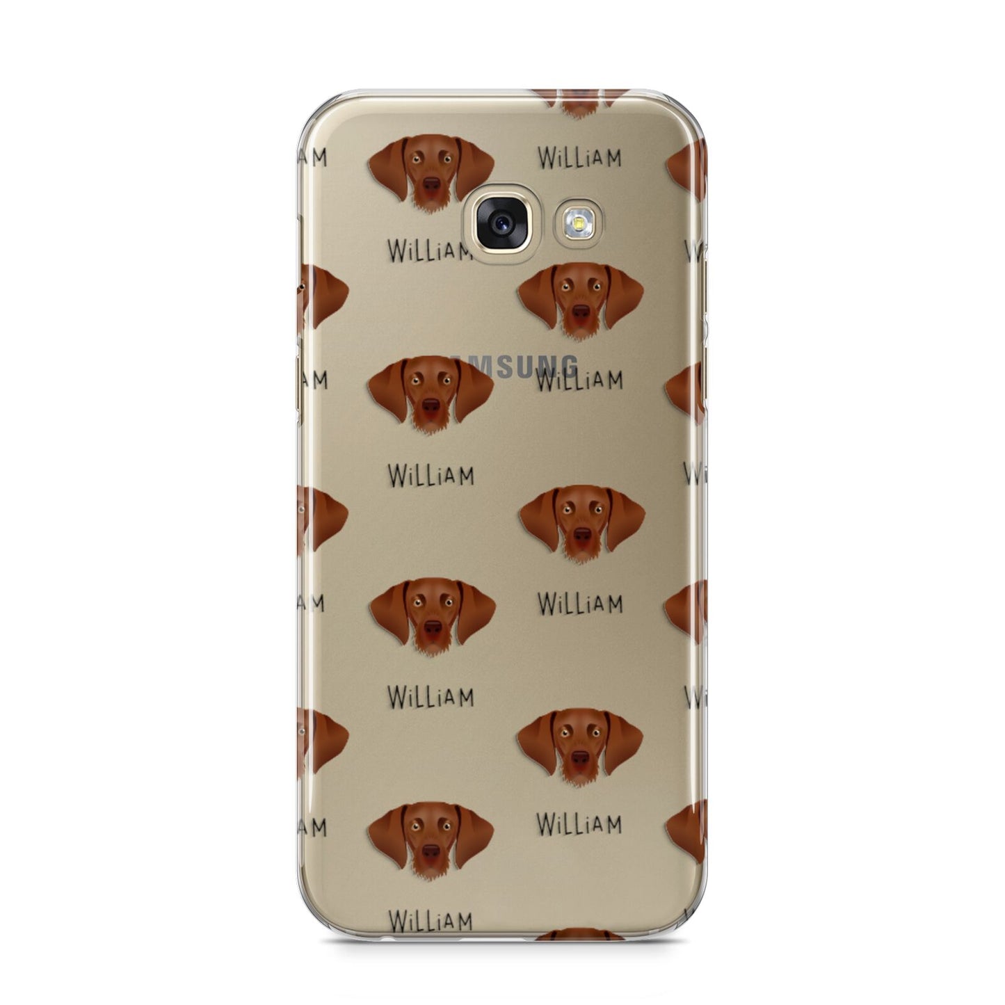 Hungarian Vizsla Icon with Name Samsung Galaxy A5 2017 Case on gold phone