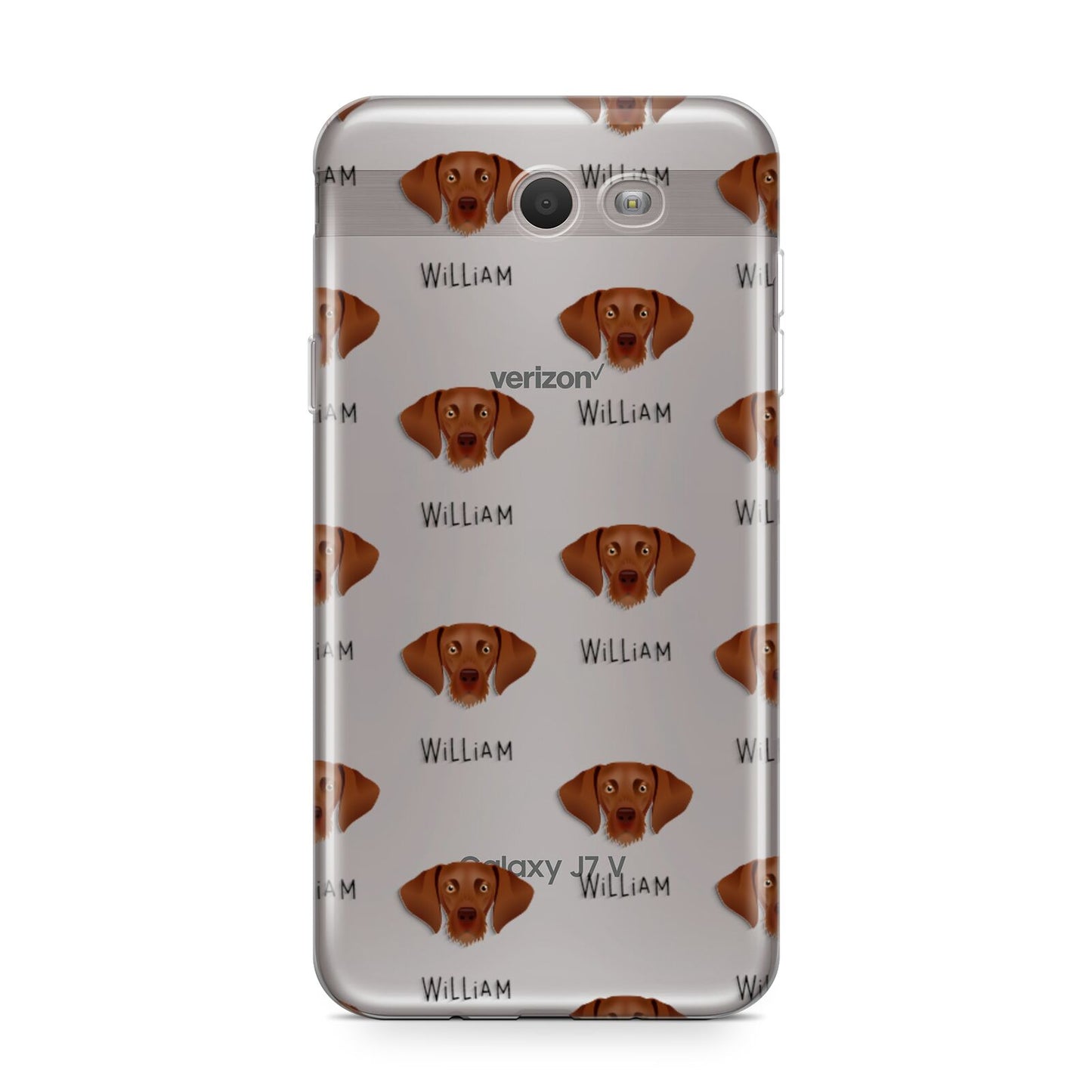 Hungarian Vizsla Icon with Name Samsung Galaxy J7 2017 Case