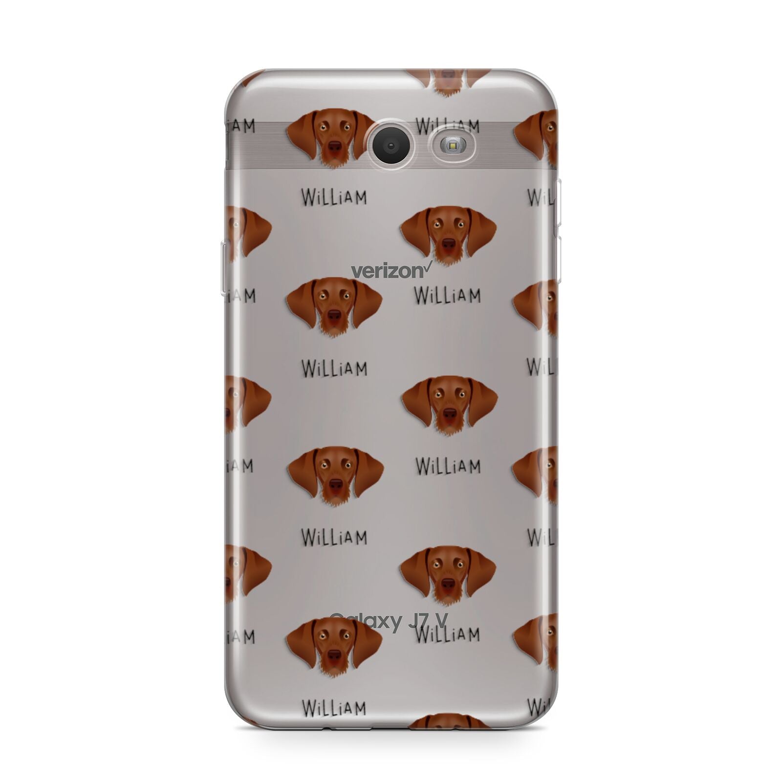 Hungarian Vizsla Icon with Name Samsung Galaxy J7 2017 Case