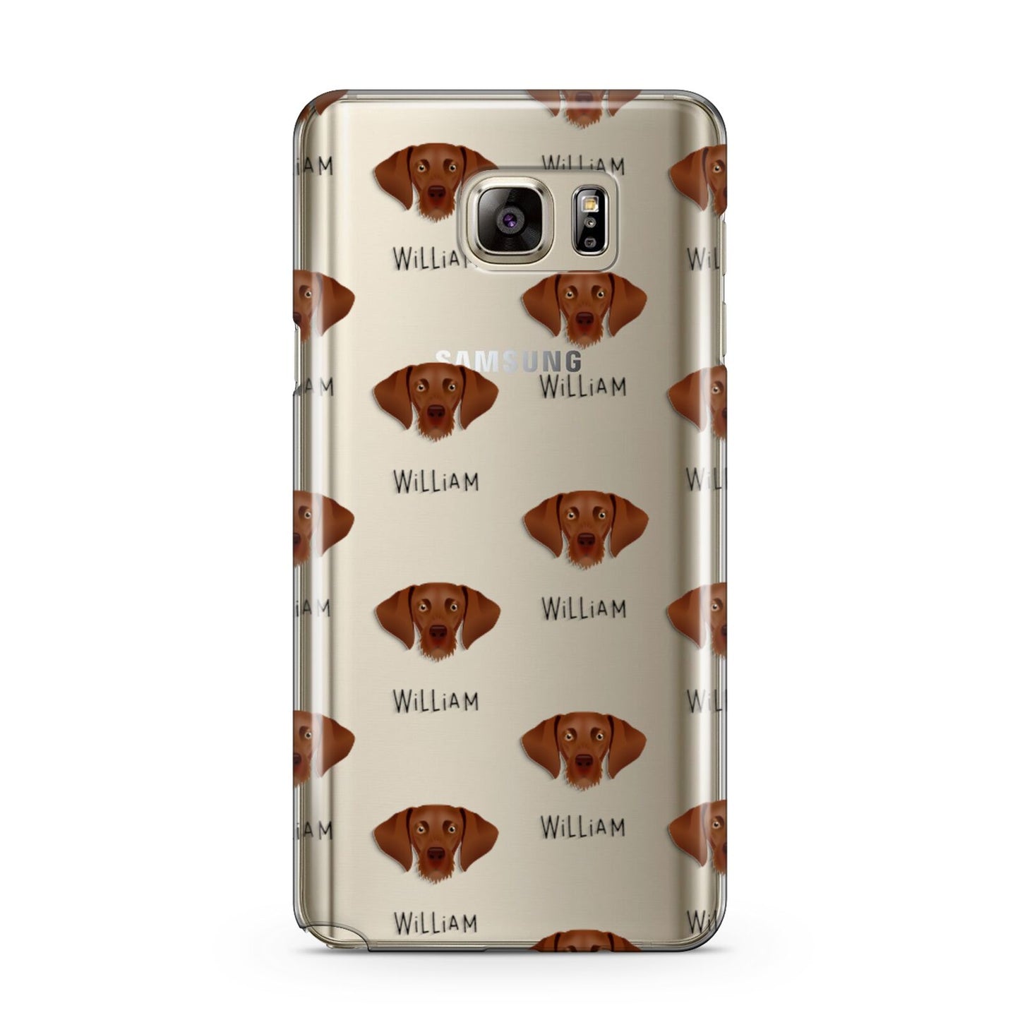 Hungarian Vizsla Icon with Name Samsung Galaxy Note 5 Case