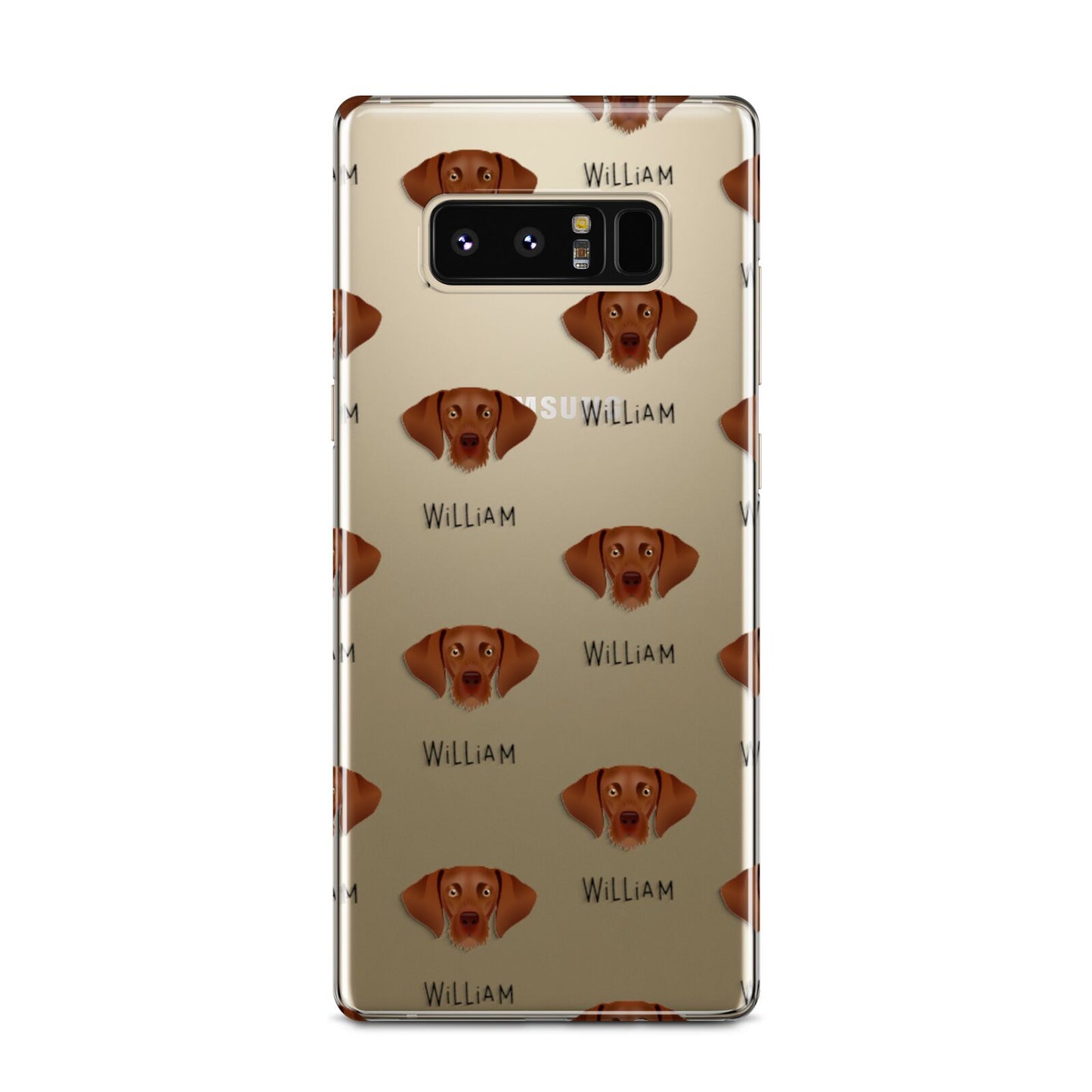 Hungarian Vizsla Icon with Name Samsung Galaxy Note 8 Case
