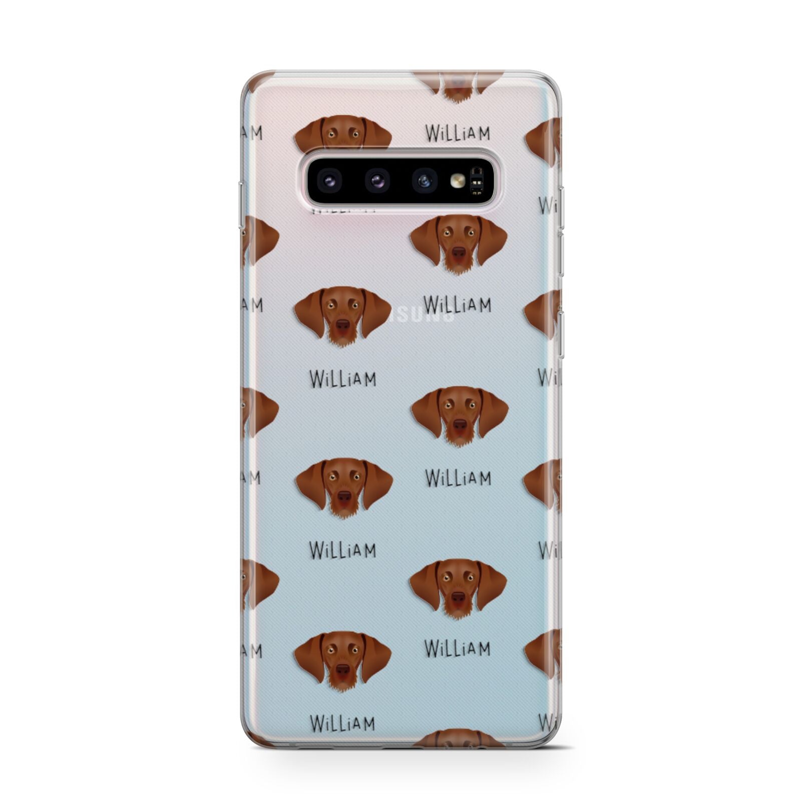 Hungarian Vizsla Icon with Name Samsung Galaxy S10 Case