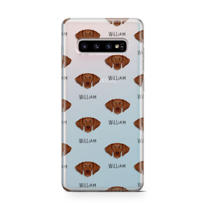 Hungarian Vizsla Icon with Name Samsung Galaxy S10 Case