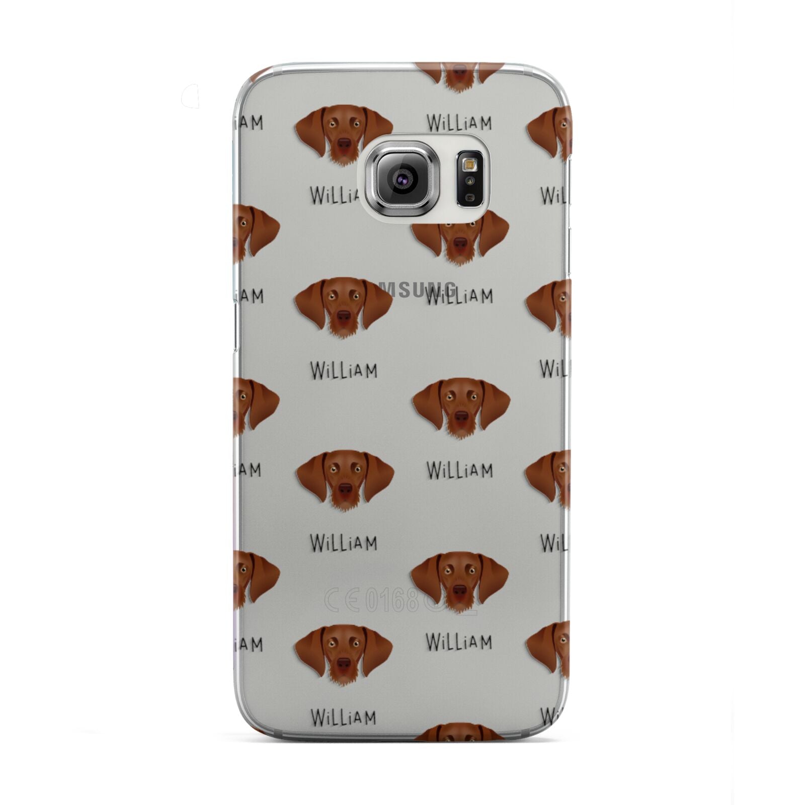 Hungarian Vizsla Icon with Name Samsung Galaxy S6 Edge Case