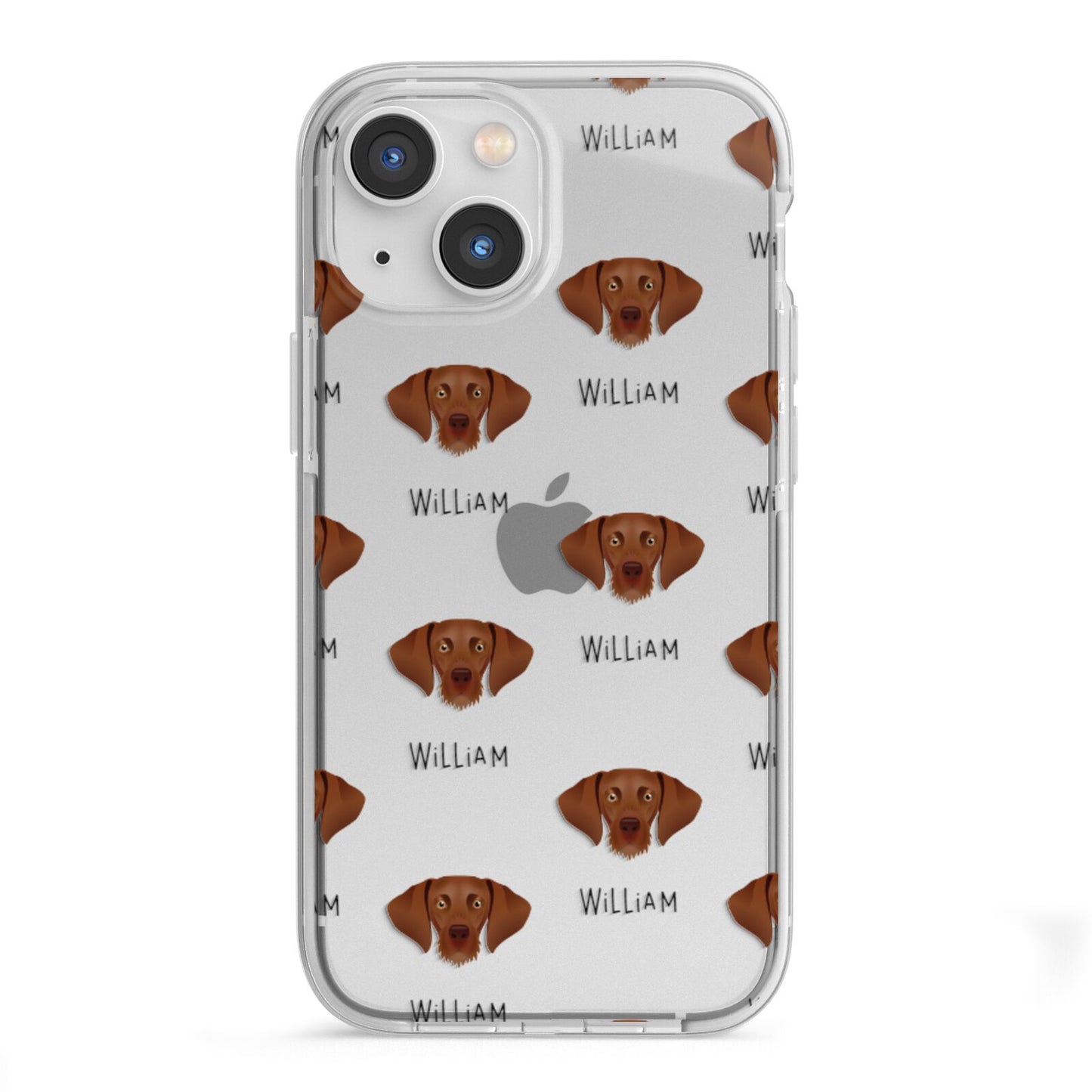 Hungarian Vizsla Icon with Name iPhone 13 Mini TPU Impact Case with White Edges