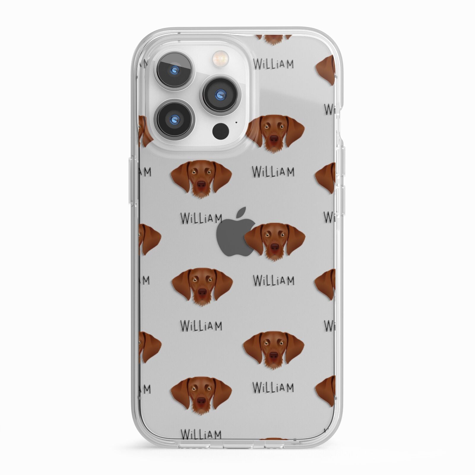 Hungarian Vizsla Icon with Name iPhone 13 Pro TPU Impact Case with White Edges