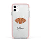 Hungarian Vizsla Personalised Apple iPhone 11 in White with Pink Impact Case