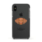 Hungarian Vizsla Personalised Apple iPhone Xs Impact Case Black Edge on Black Phone