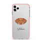 Hungarian Vizsla Personalised iPhone 11 Pro Max Impact Pink Edge Case