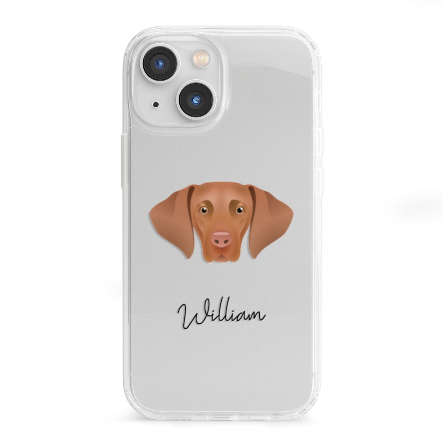 Hungarian Vizsla Personalised iPhone 13 Mini Clear Bumper Case