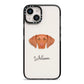 Hungarian Vizsla Personalised iPhone 14 Black Impact Case on Silver phone