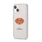 Hungarian Vizsla Personalised iPhone 14 Clear Tough Case Starlight Angled Image