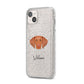 Hungarian Vizsla Personalised iPhone 14 Plus Glitter Tough Case Starlight Angled Image