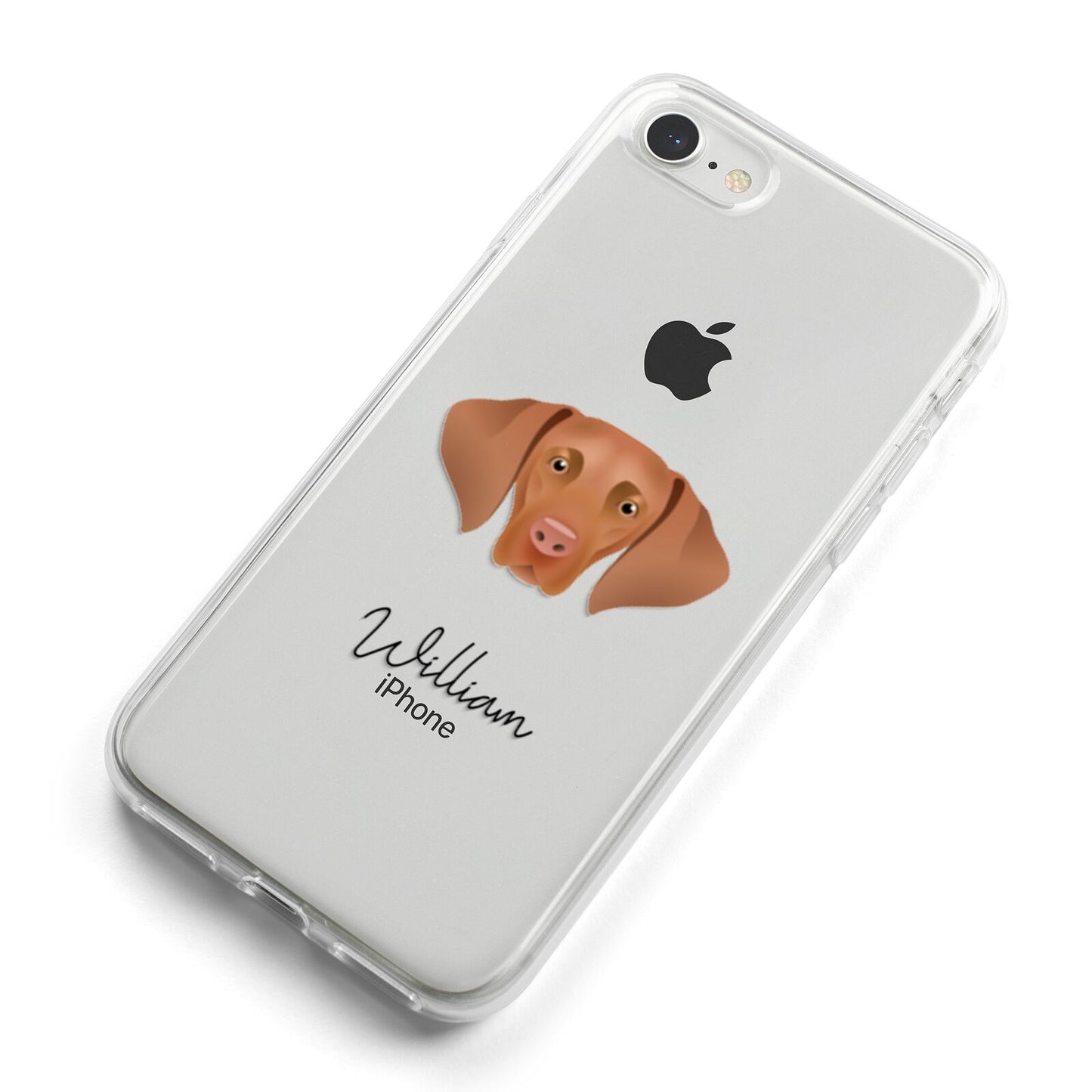 Hungarian Vizsla Personalised iPhone 8 Bumper Case on Silver iPhone Alternative Image