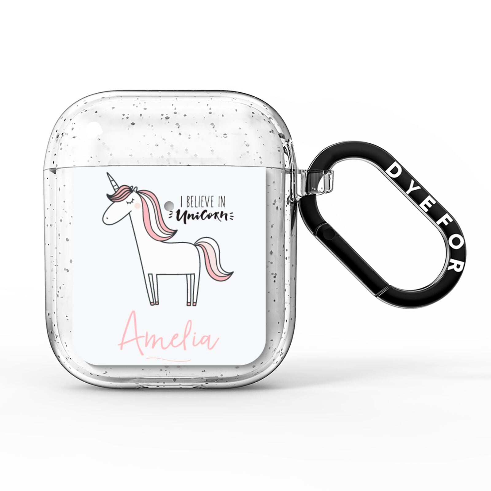 I Believe in Unicorn AirPods Glitter Case