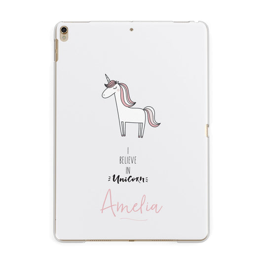 I Believe in Unicorn Apple iPad Gold Case