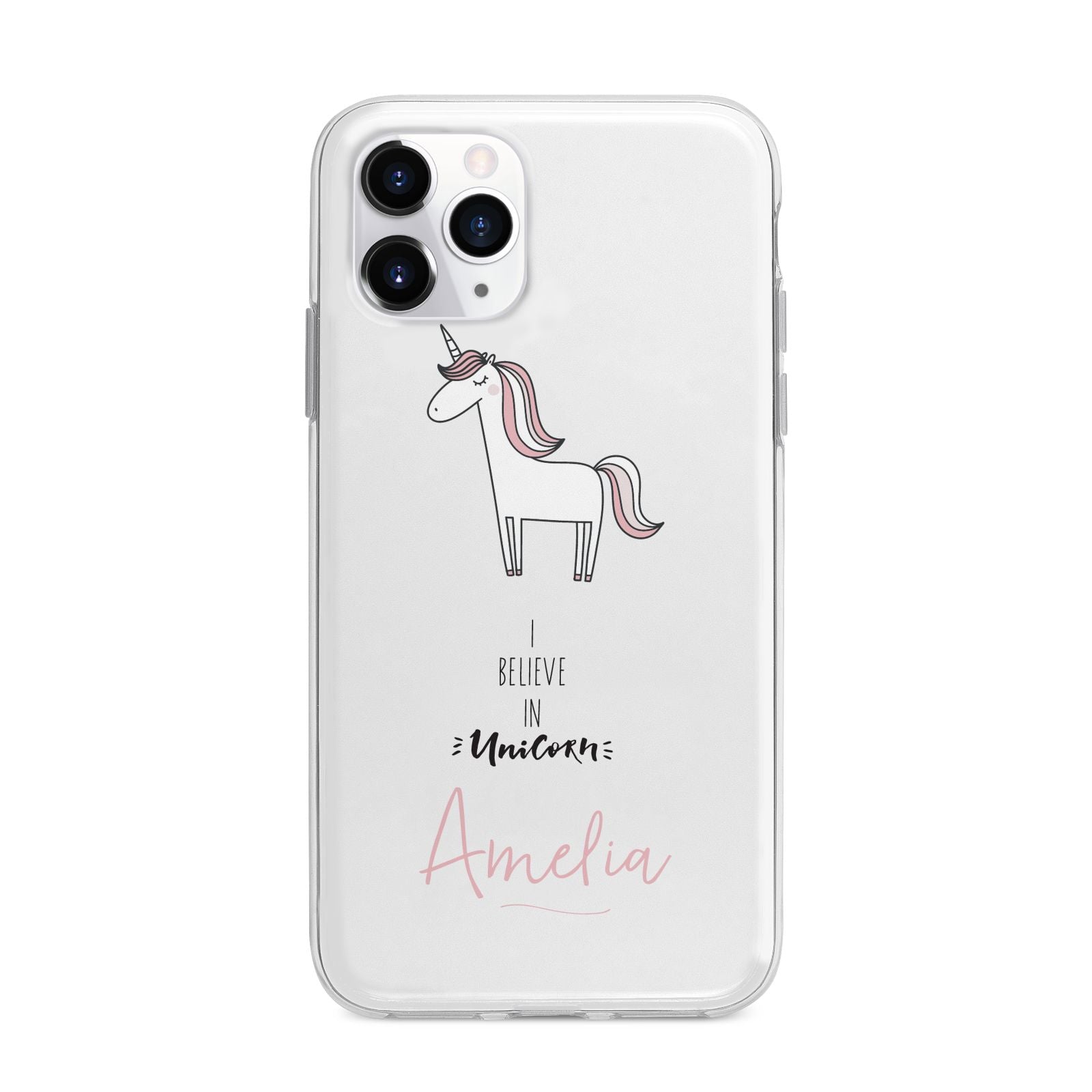 I Believe in Unicorn Apple iPhone 11 Pro in Silver with Bumper Case