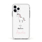 I Believe in Unicorn Apple iPhone 11 Pro in Silver with White Impact Case