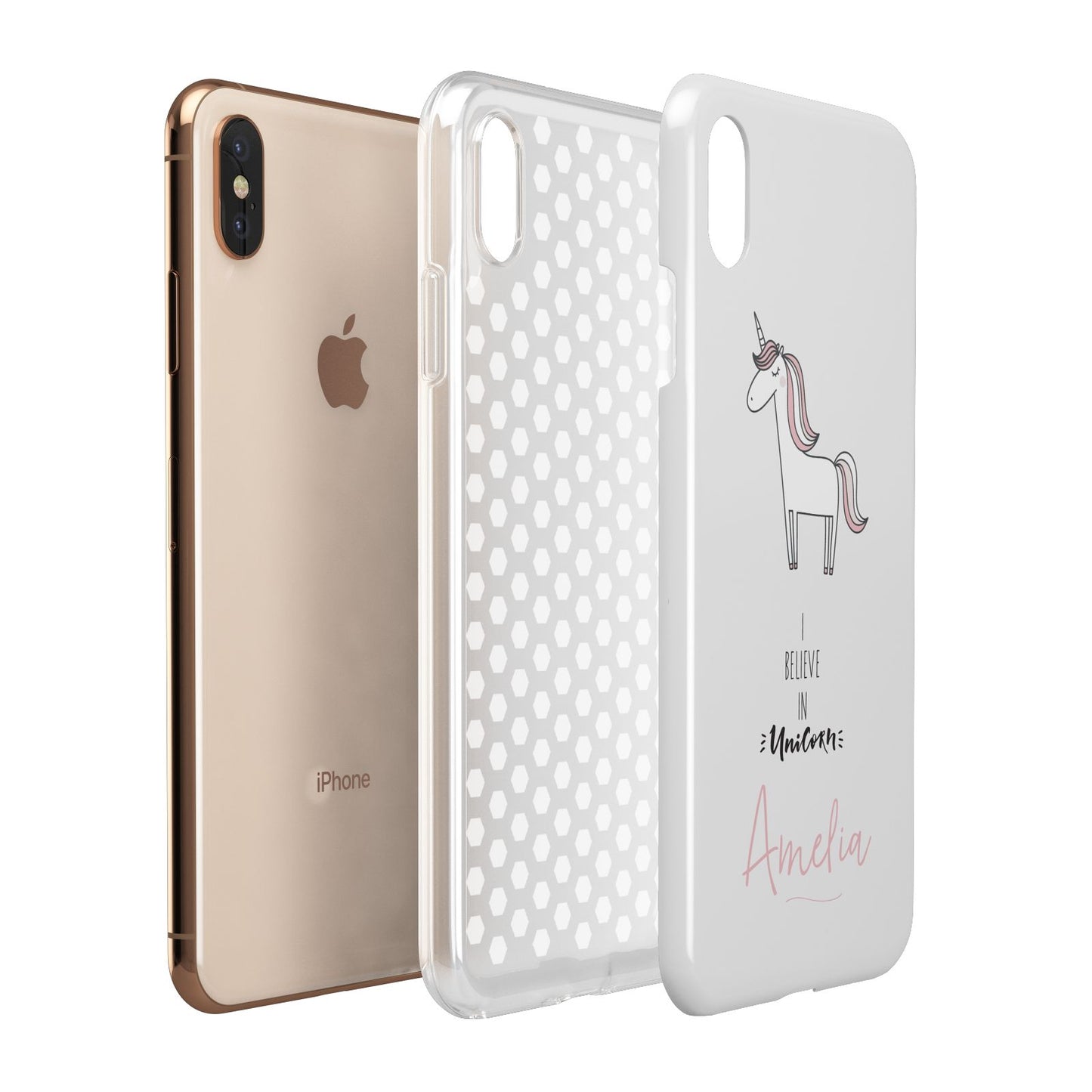 I Believe in Unicorn Apple iPhone Xs Max 3D Tough Case Expanded View