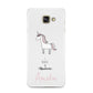 I Believe in Unicorn Samsung Galaxy A3 2016 Case on gold phone