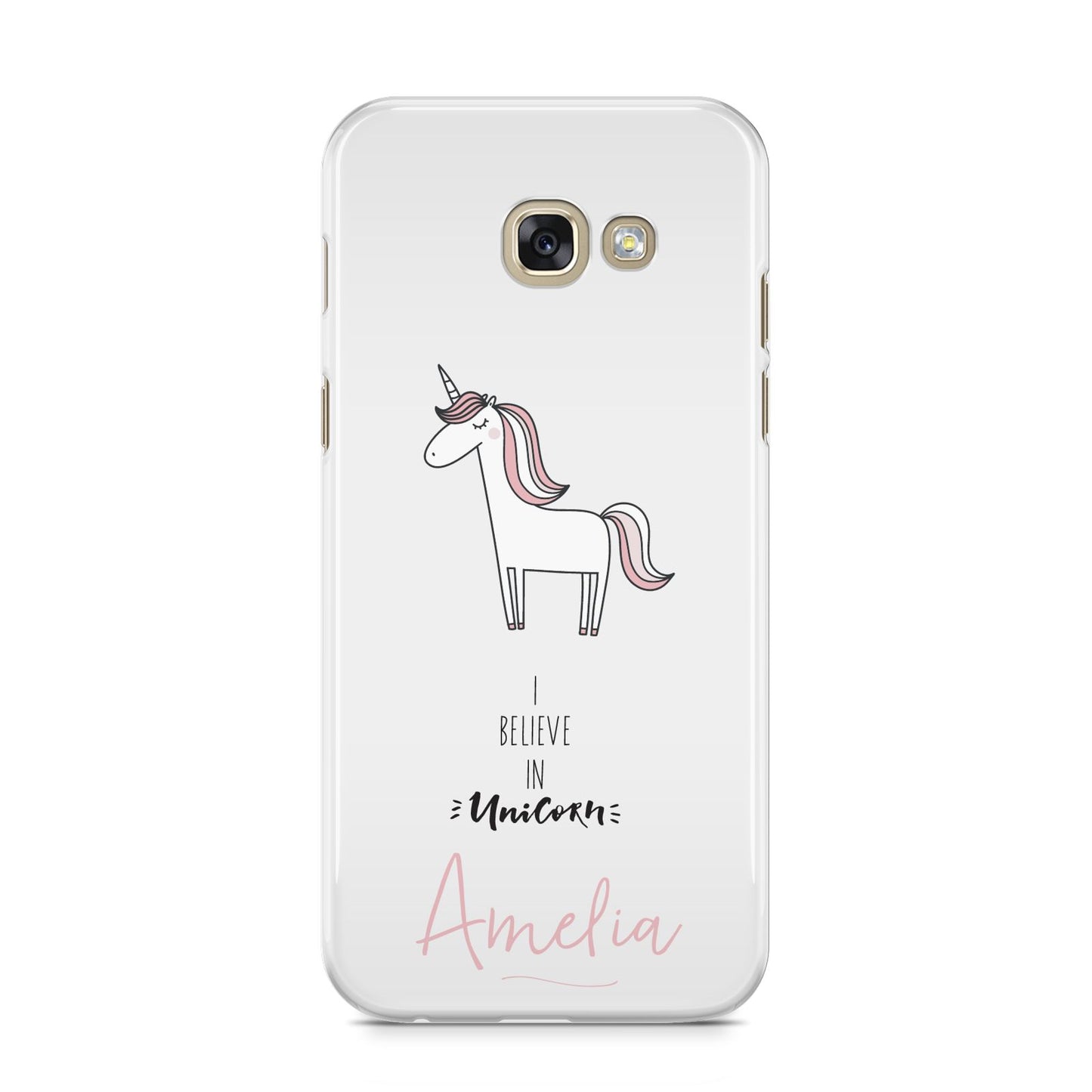 I Believe in Unicorn Samsung Galaxy A5 2017 Case on gold phone