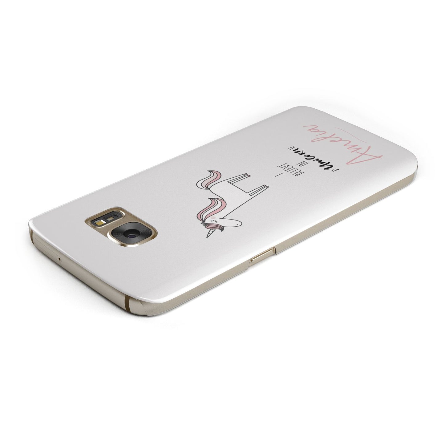 I Believe in Unicorn Samsung Galaxy Case Top Cutout