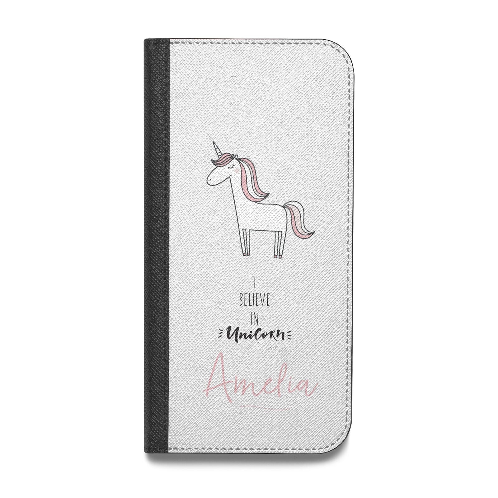 I Believe in Unicorn Vegan Leather Flip Samsung Case