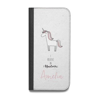 I Believe in Unicorn Vegan Leather Flip iPhone Case