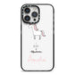 I Believe in Unicorn iPhone 14 Pro Max Black Impact Case on Silver phone