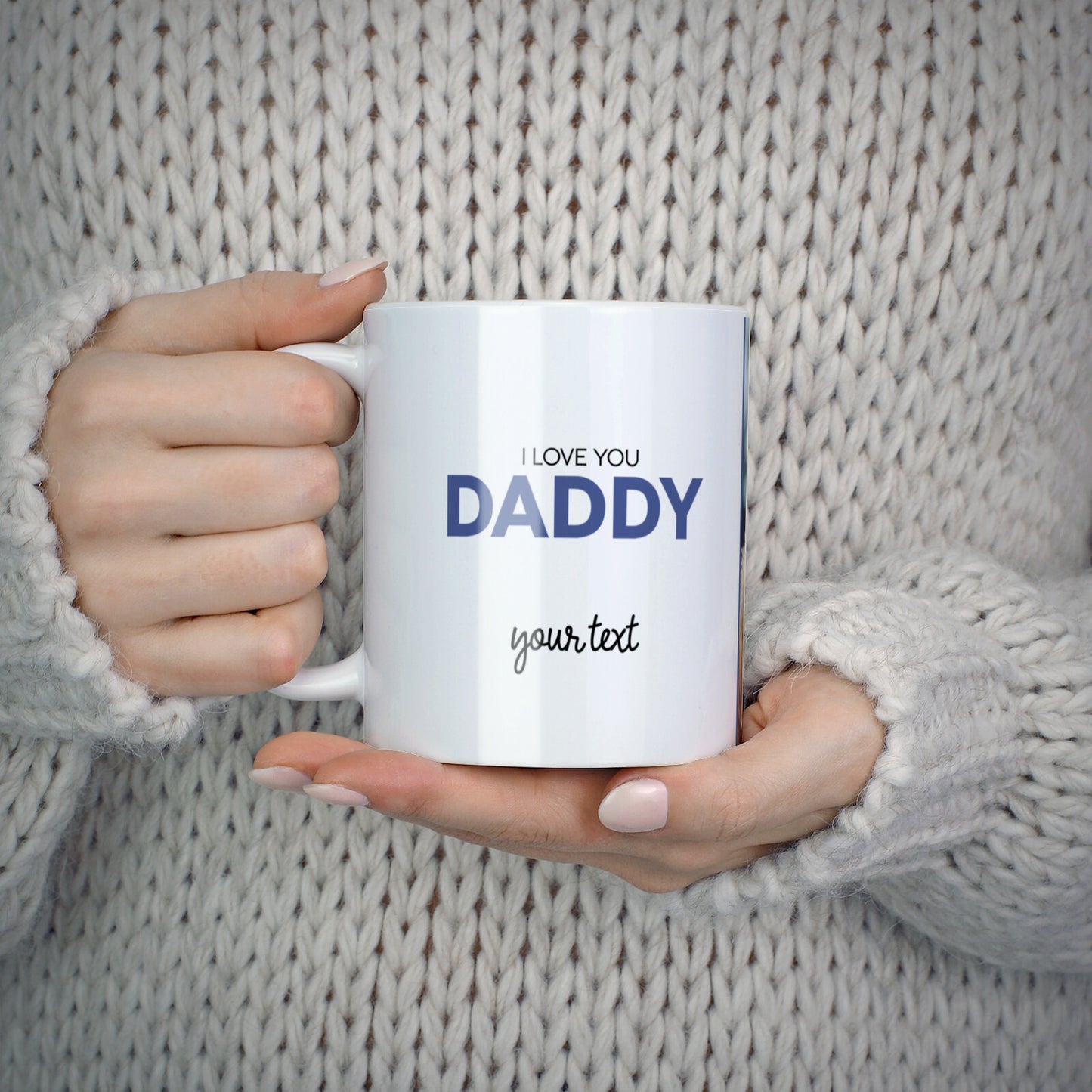 I Love You Daddy Personalised Photo Upload and Name 10oz Mug Alternative Image 5