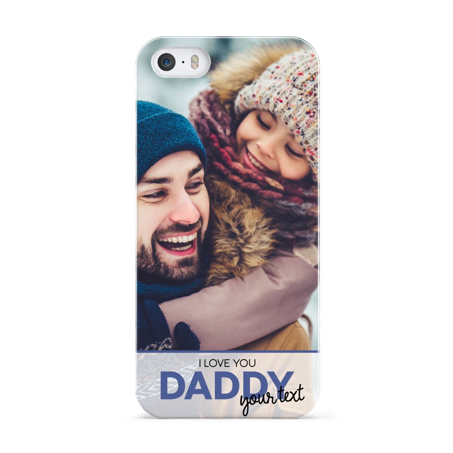 I Love You Daddy Personalised Photo Upload and Name Apple iPhone 5 Case