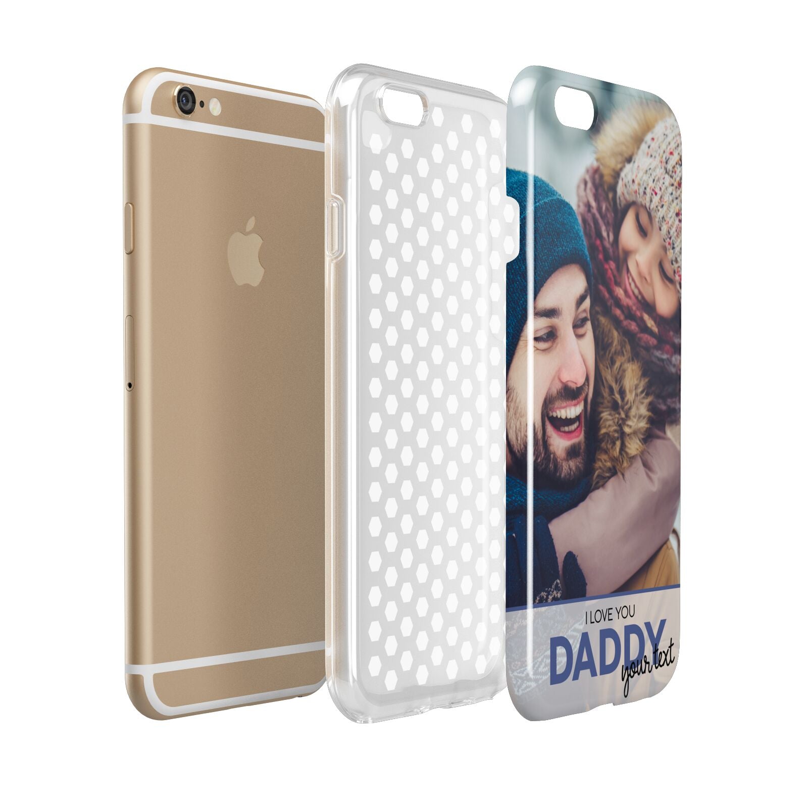 I Love You Daddy Personalised Photo Upload and Name Apple iPhone 6 3D Tough Case Expanded view