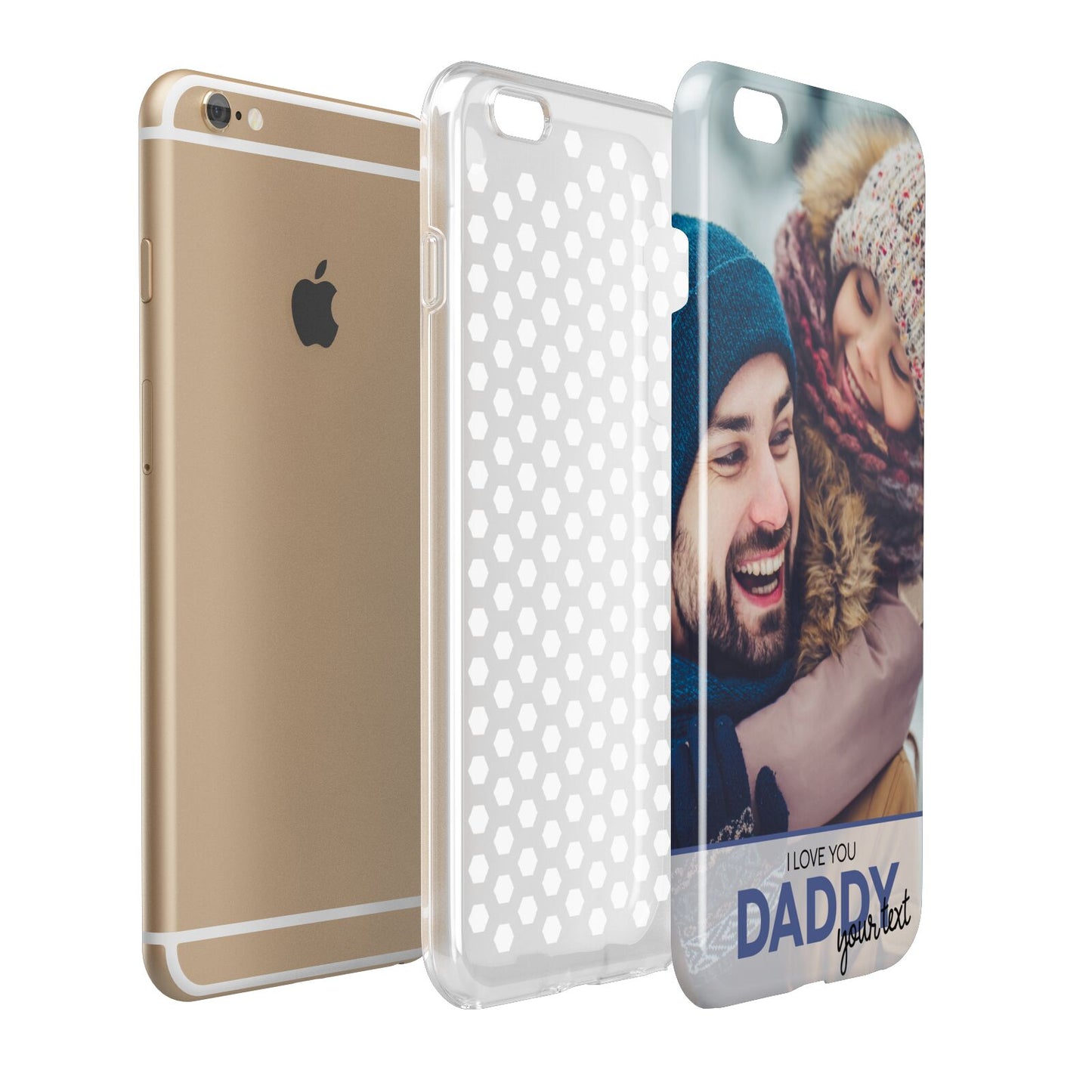I Love You Daddy Personalised Photo Upload and Name Apple iPhone 6 Plus 3D Tough Case Expand Detail Image