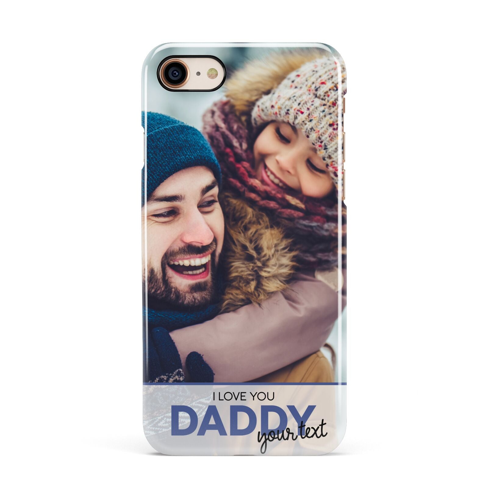I Love You Daddy Personalised Photo Upload and Name Apple iPhone 7 8 3D Snap Case