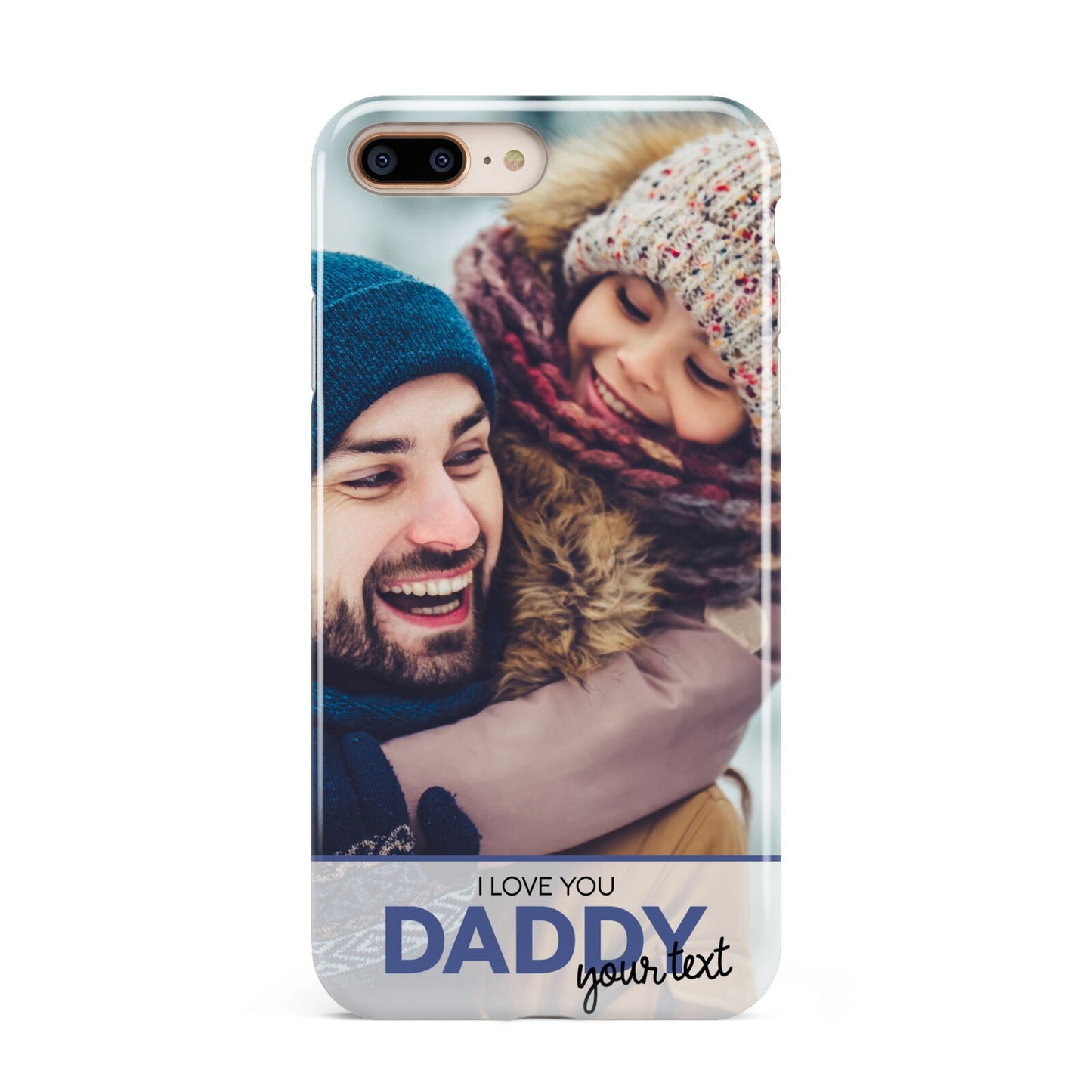 I Love You Daddy Personalised Photo Upload and Name Apple iPhone 7 8 Plus 3D Tough Case