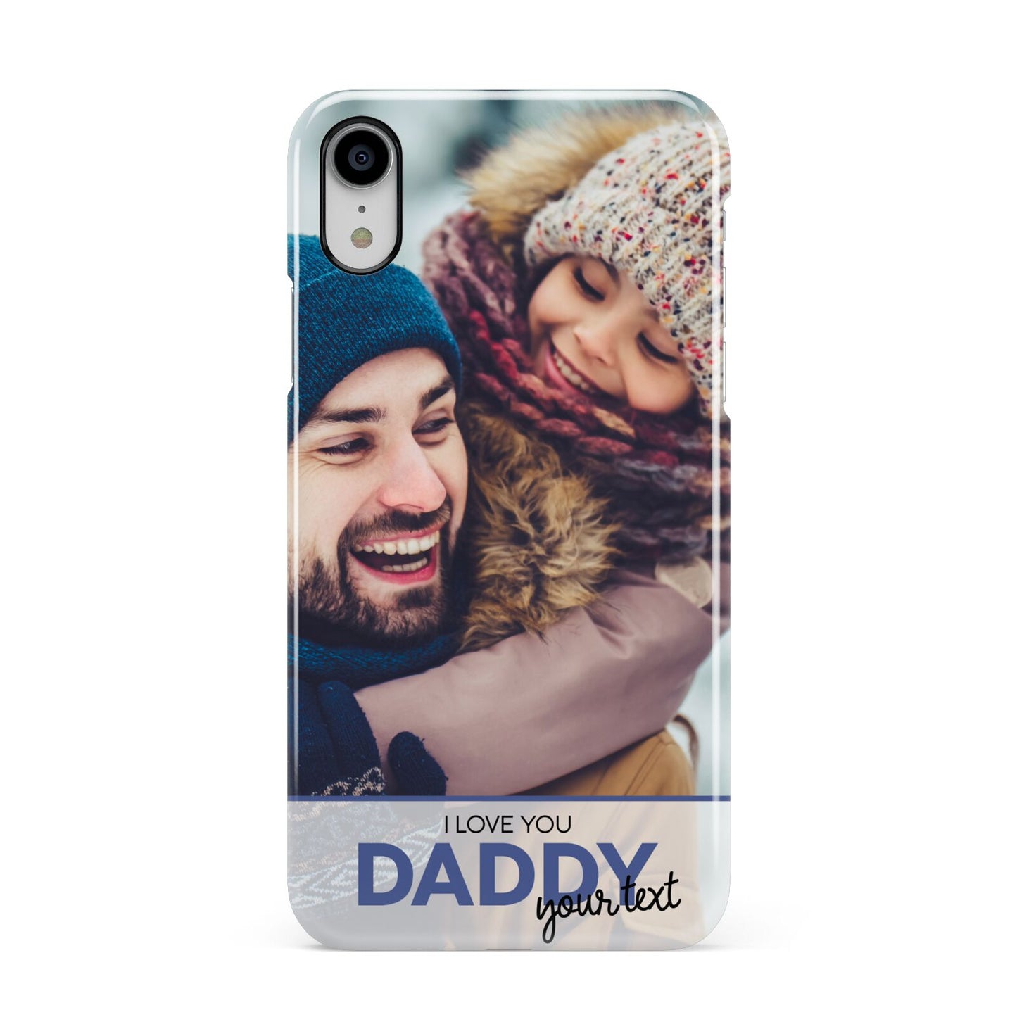 I Love You Daddy Personalised Photo Upload and Name Apple iPhone XR White 3D Snap Case