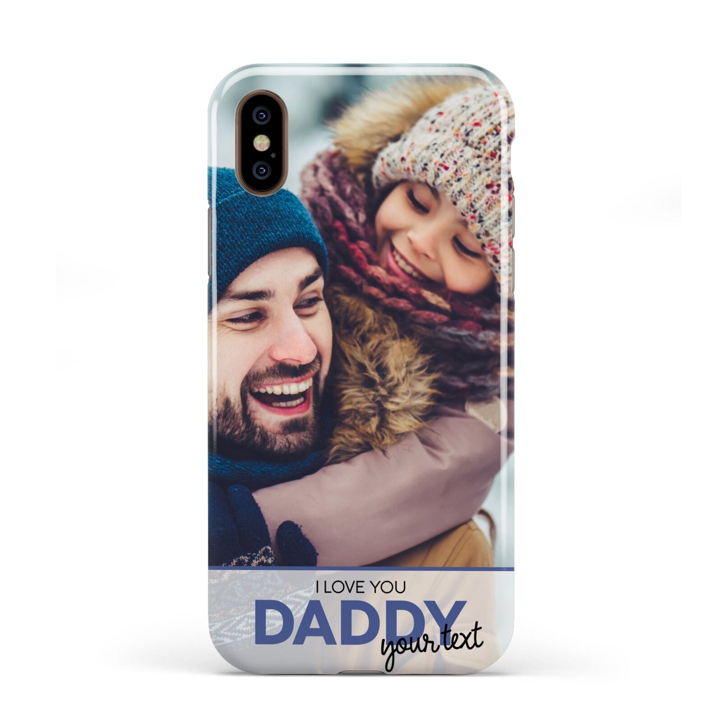 I Love You Daddy Personalised Photo Upload and Name Apple iPhone XS 3D Tough