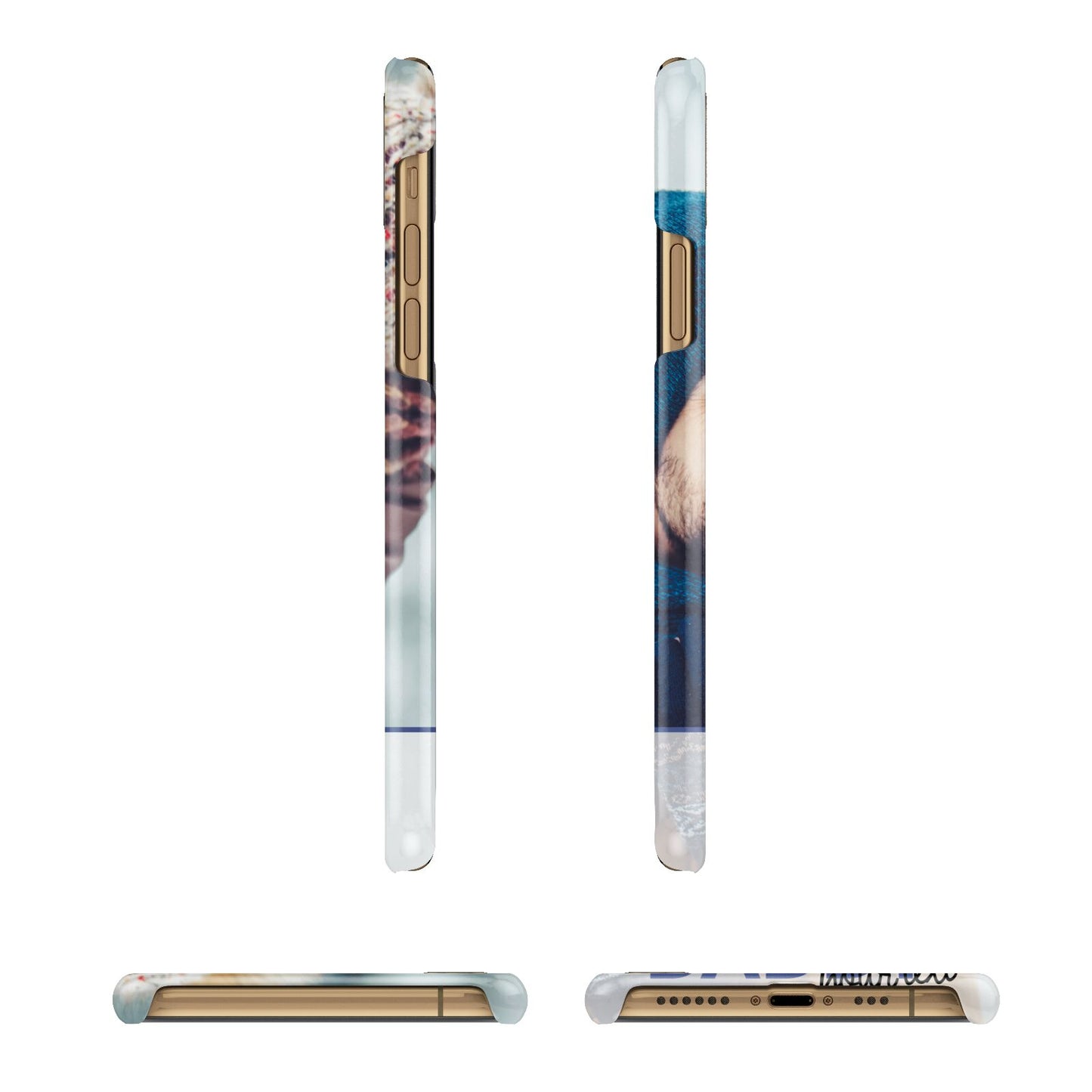 I Love You Daddy Personalised Photo Upload and Name Apple iPhone Xs 3D Wrap Snap Case Angled Images