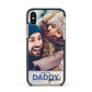 I Love You Daddy Personalised Photo Upload and Name Apple iPhone Xs Impact Case Black Edge on Gold Phone