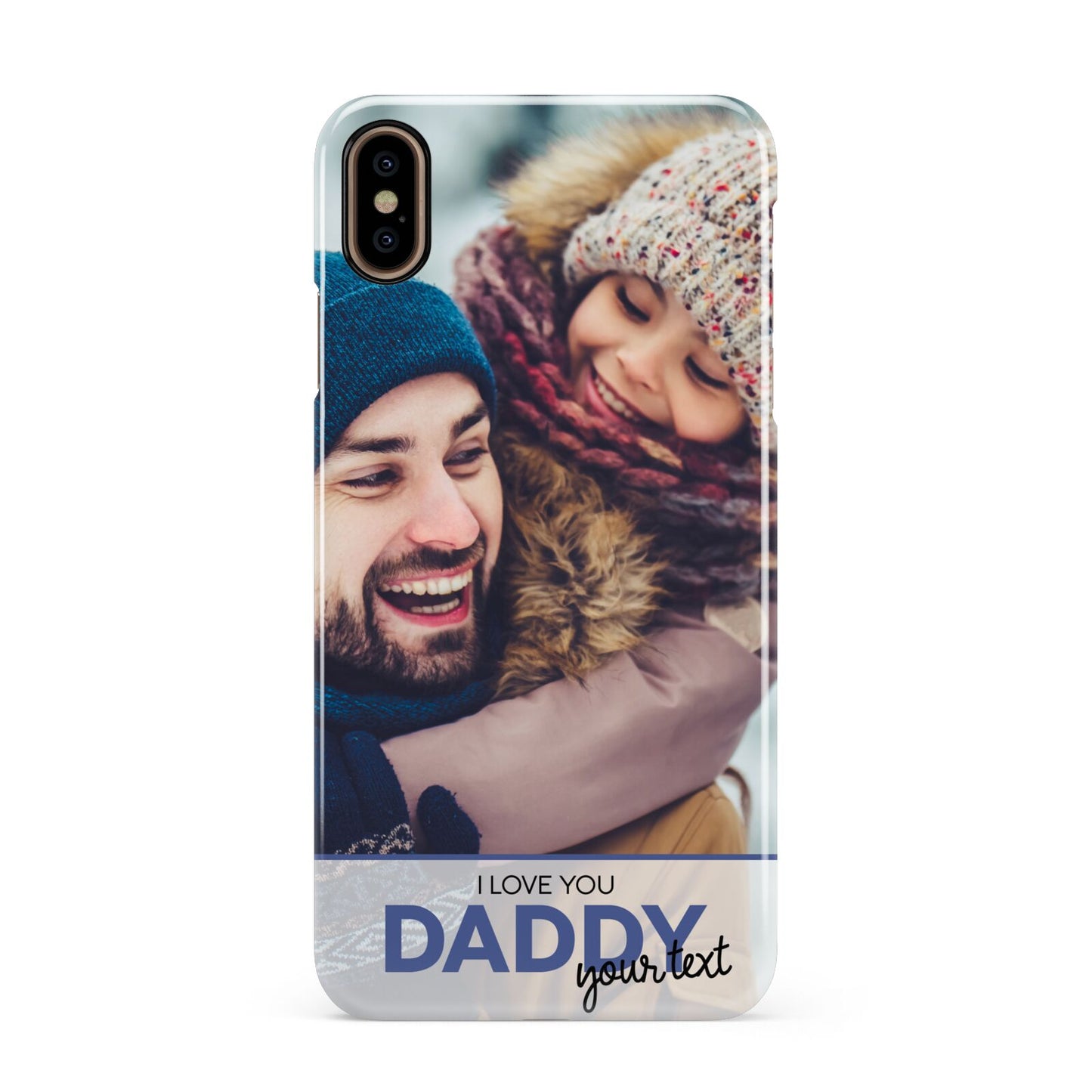 I Love You Daddy Personalised Photo Upload and Name Apple iPhone Xs Max 3D Snap Case
