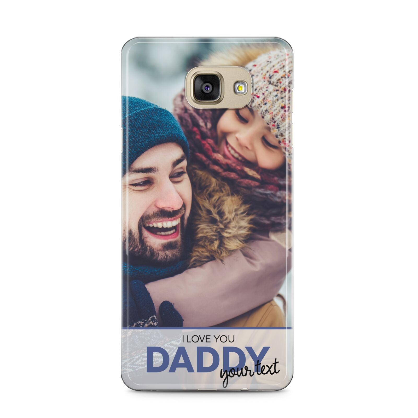 I Love You Daddy Personalised Photo Upload and Name Samsung Galaxy A5 2016 Case on gold phone