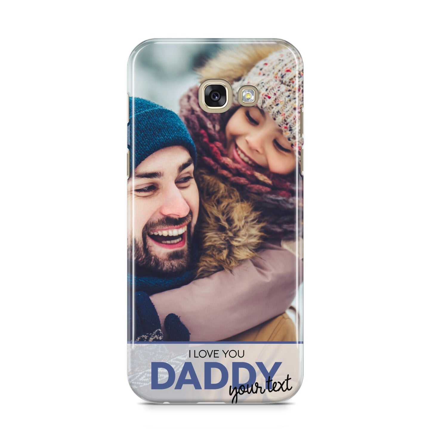 I Love You Daddy Personalised Photo Upload and Name Samsung Galaxy A5 2017 Case on gold phone