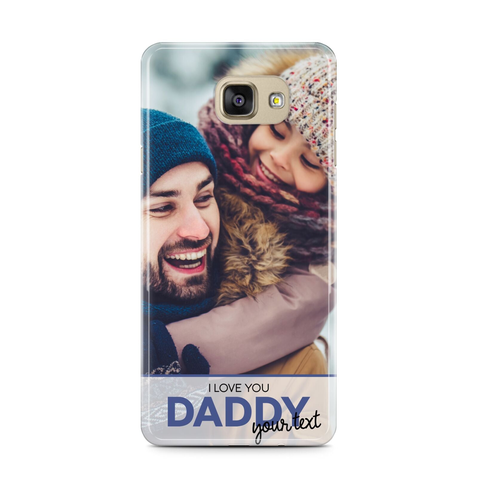 I Love You Daddy Personalised Photo Upload and Name Samsung Galaxy A7 2016 Case on gold phone
