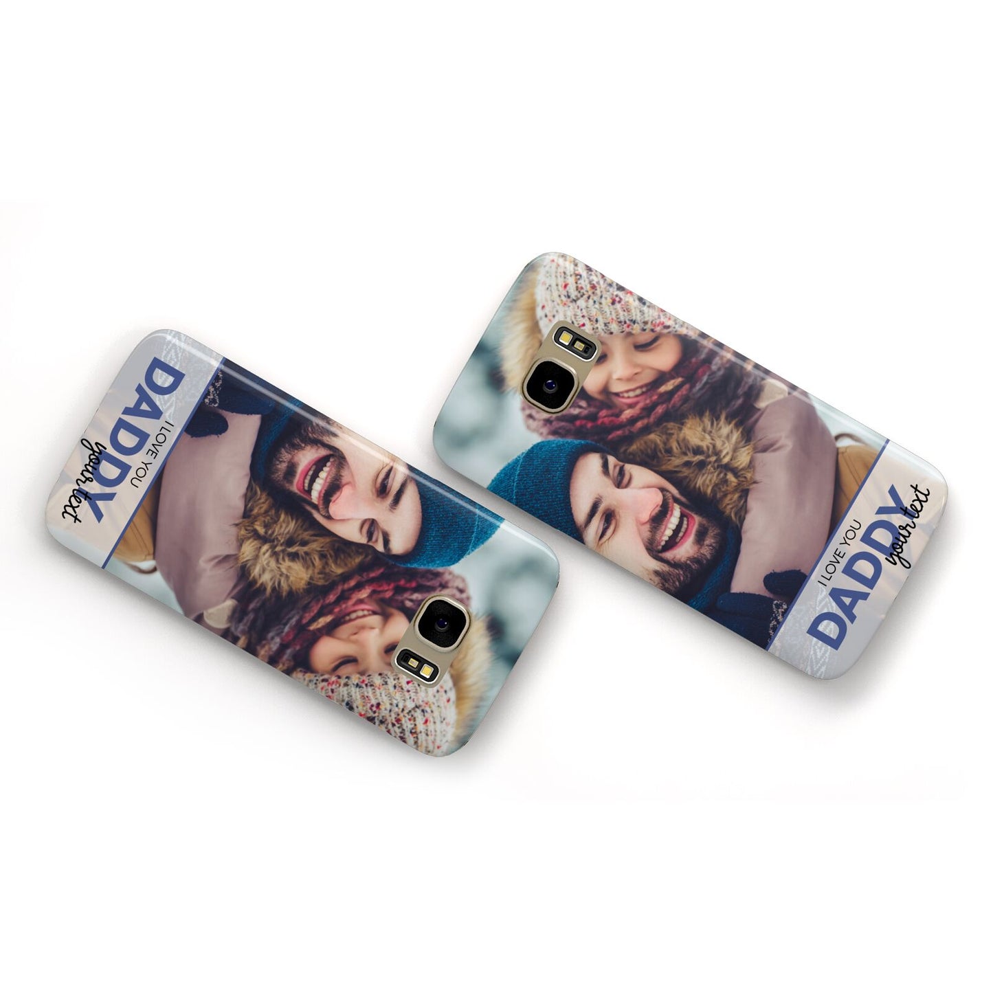 I Love You Daddy Personalised Photo Upload and Name Samsung Galaxy Case Flat Overview