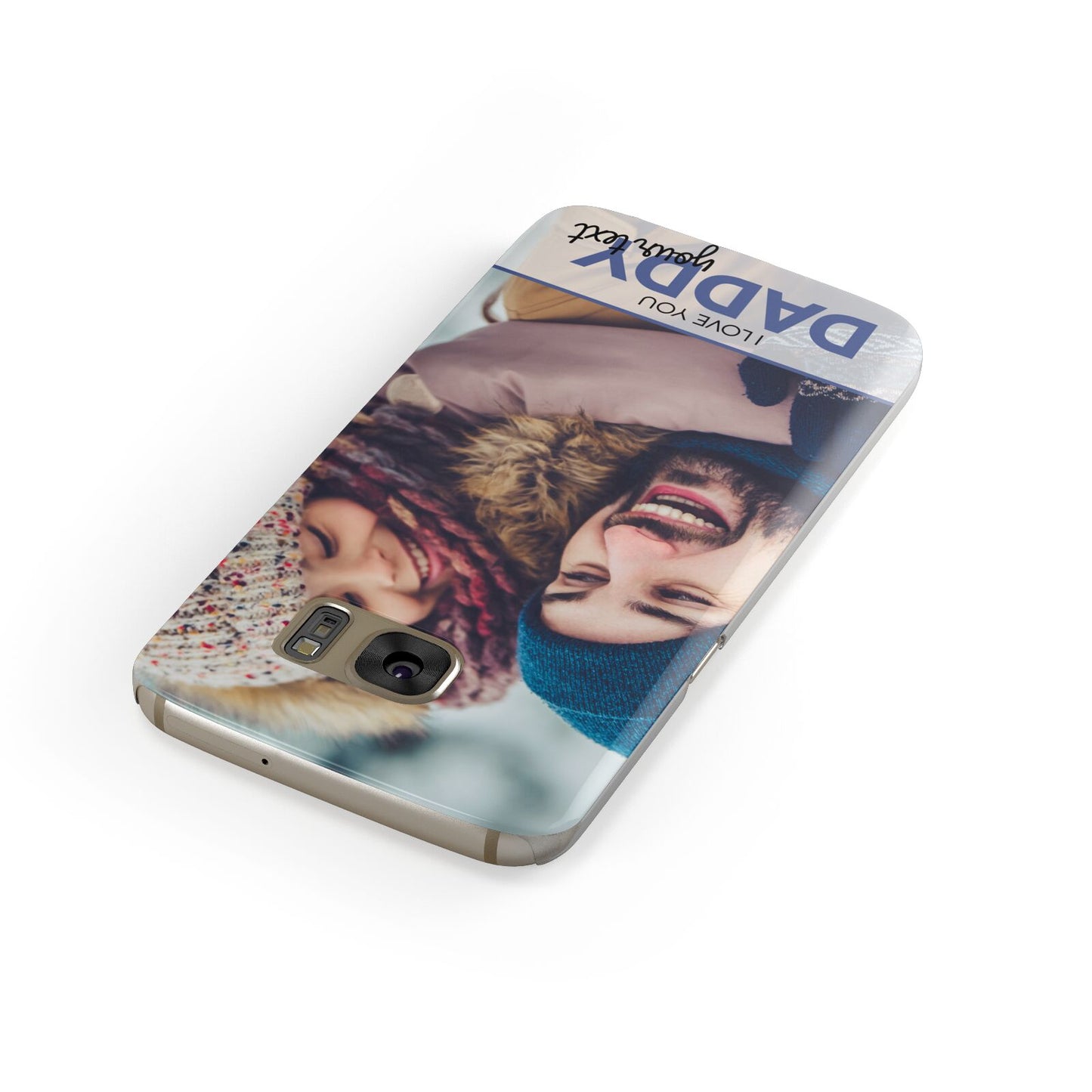 I Love You Daddy Personalised Photo Upload and Name Samsung Galaxy Case Front Close Up