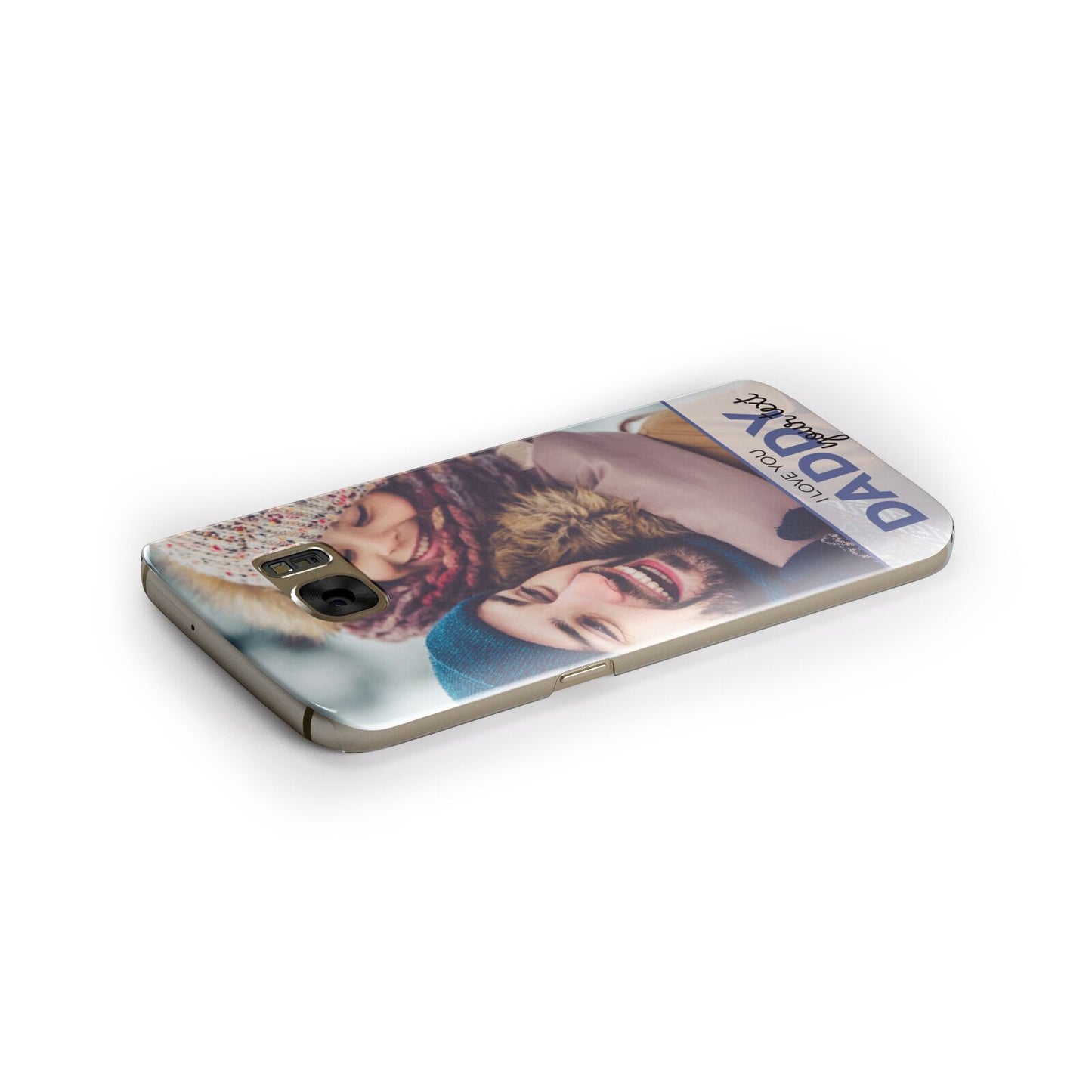 I Love You Daddy Personalised Photo Upload and Name Samsung Galaxy Case Side Close Up
