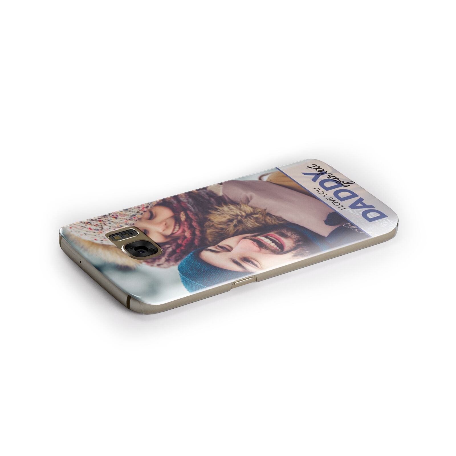 I Love You Daddy Personalised Photo Upload and Name Samsung Galaxy Case Side Close Up