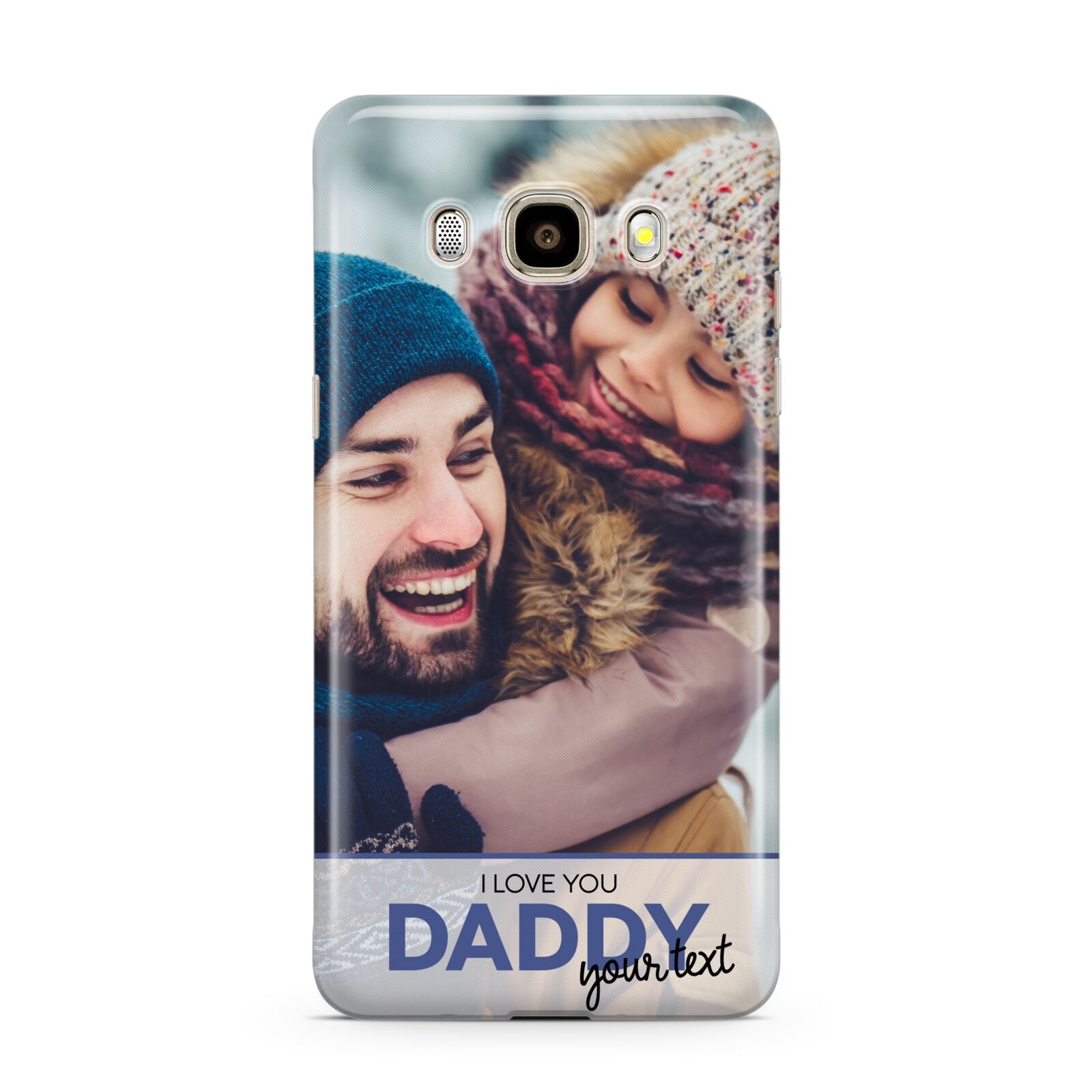 I Love You Daddy Personalised Photo Upload and Name Samsung Galaxy J7 2016 Case on gold phone