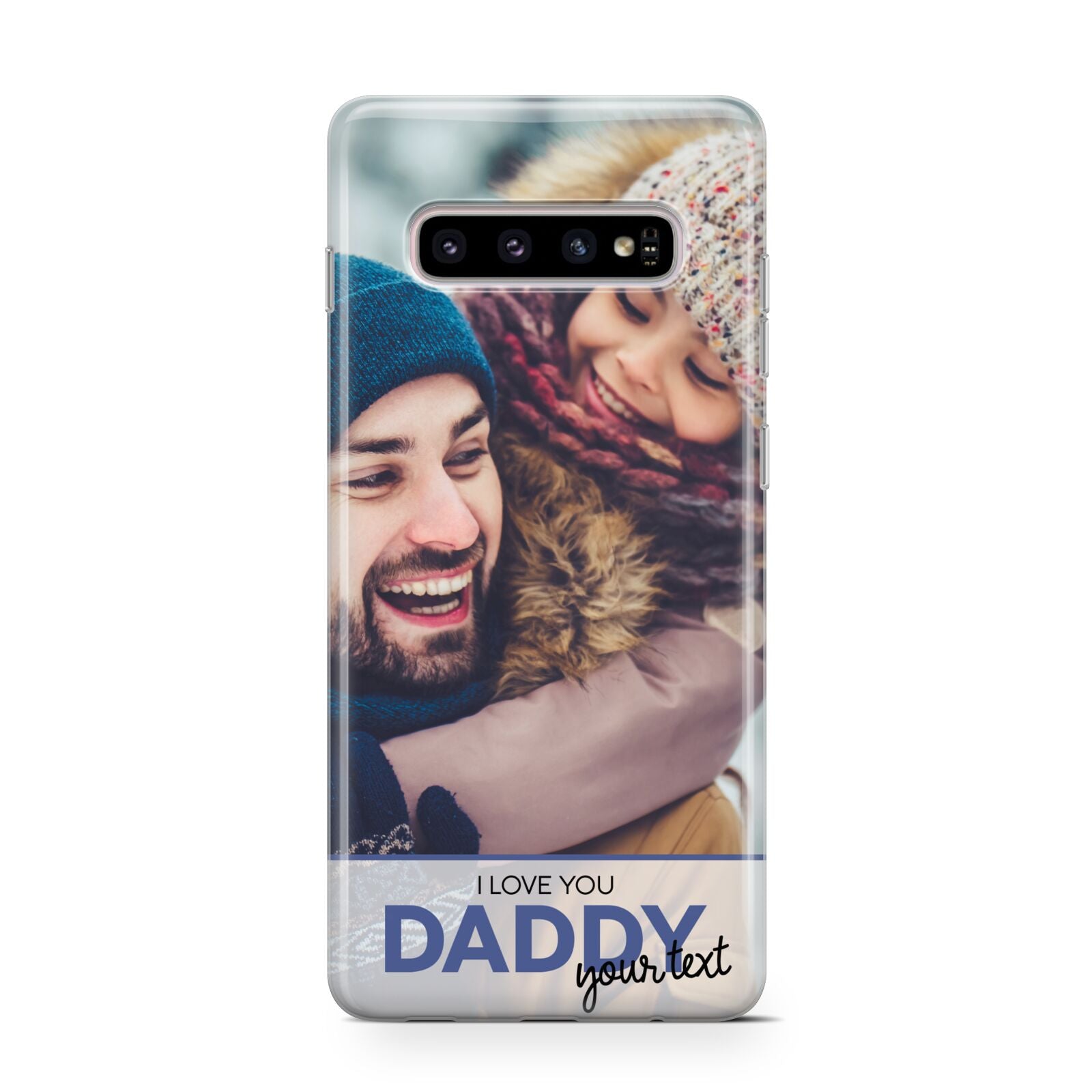 I Love You Daddy Personalised Photo Upload and Name Samsung Galaxy S10 Case