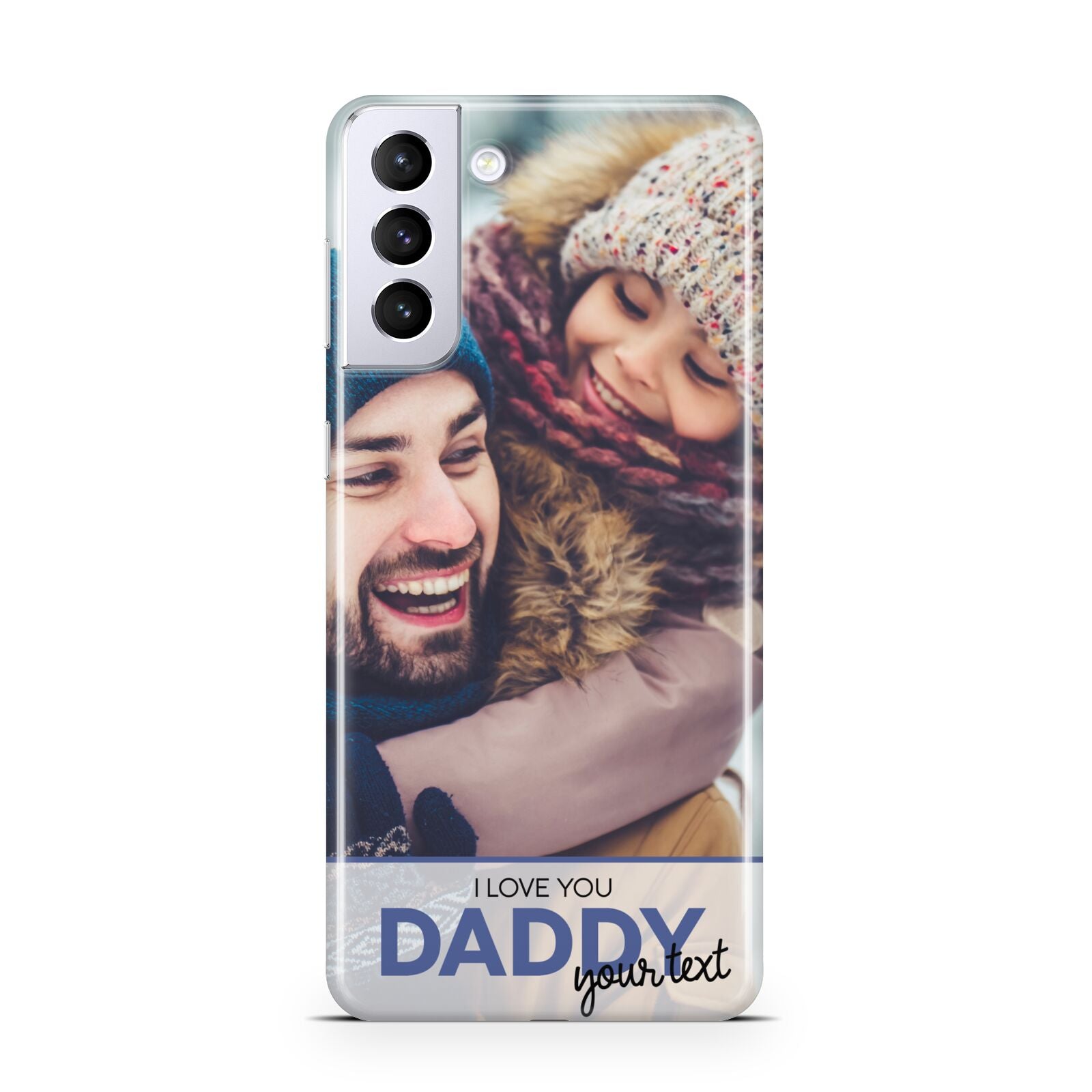 I Love You Daddy Personalised Photo Upload and Name Samsung S21 Plus Phone Case